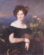 Ferdinand Georg Waldmuller Portrait of Johanna Borckenstein china oil painting artist